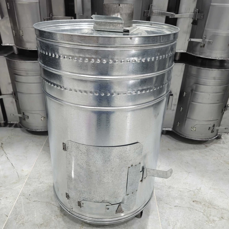 بخاری هیزمی استوانه ای ضد زنگ