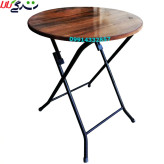 میز تاشو گرد نهارخوری کافه و رستوران قطر ۶۰ MDF درجه ۱