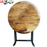 میز تاشو گرد نهارخوری کافه و رستوران قطر ۶۰ MDF درجه ۱