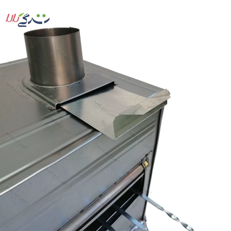 بخاری هیزمی مکعبی دو کاره گرمایشی و پخت کباب