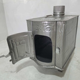 بخاری هیزمی طرح دار سایز کوچک کباب پز دار