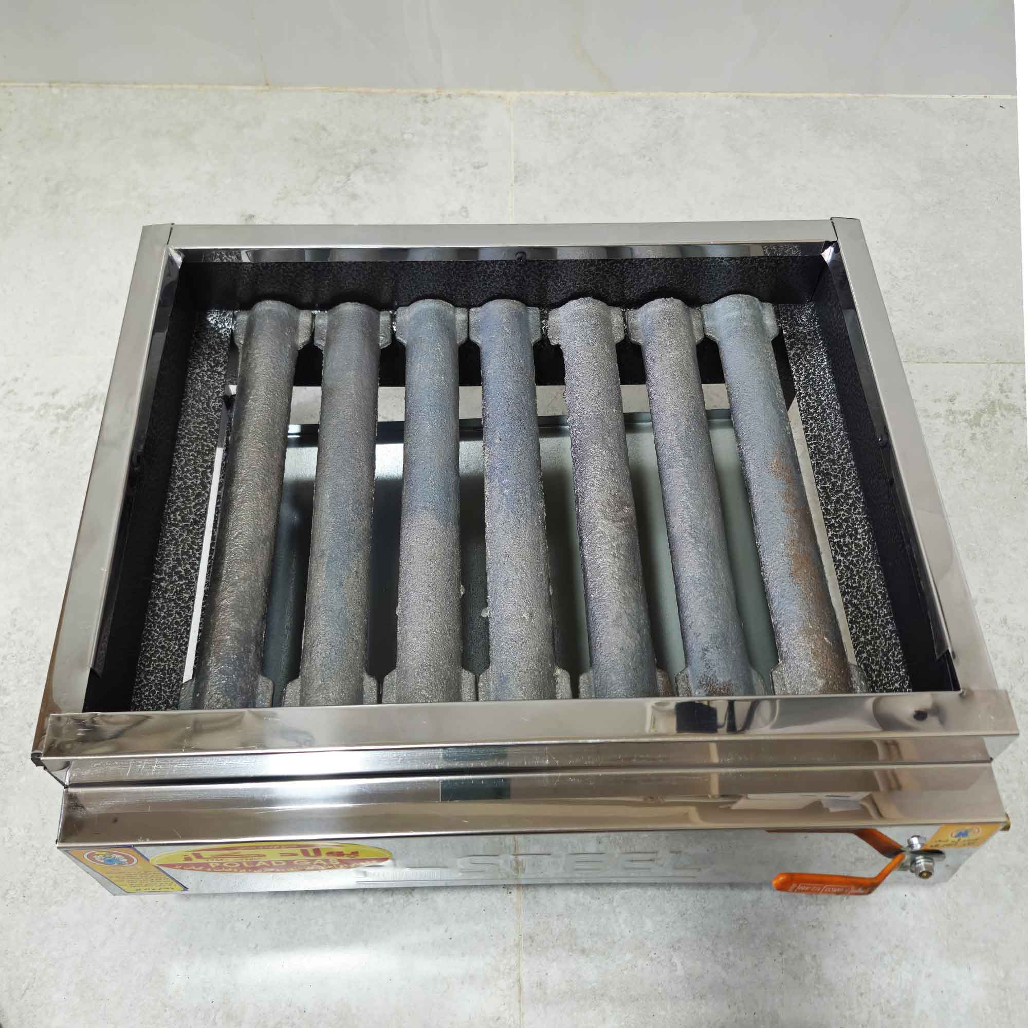 کباب پز گازی استیل 7 شعله سایز متوسط